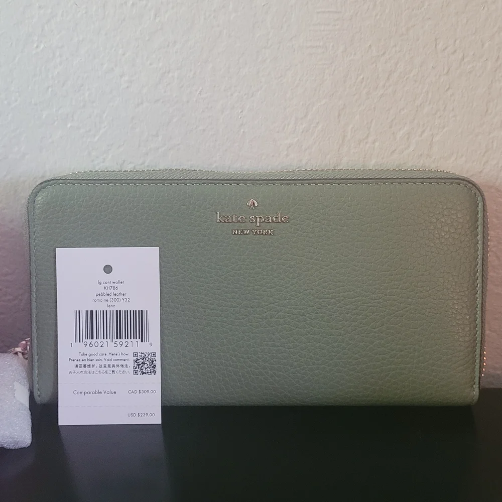 Kate Spade  Lena   Leather  Zip Around Continental Wallet - Picture 8 of 10